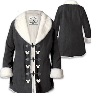 Disney Mickey Mouse Women's Faux Suede And Faux Fur Jacket 3X in Package